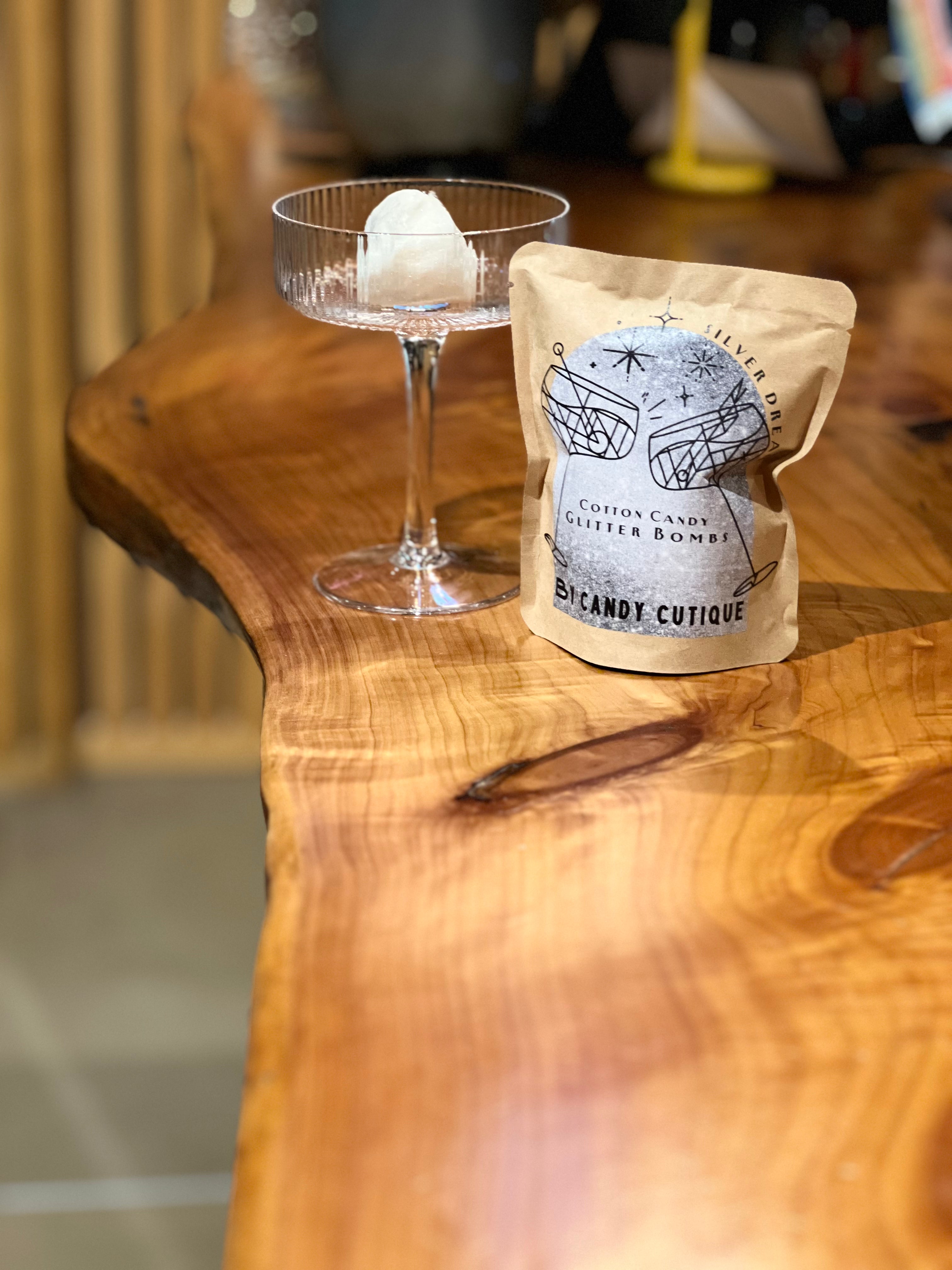 Silver Dream Cotton Candy Glitter Bomb