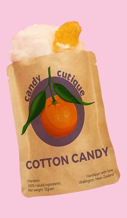 Buy mandarin candy floss / cotton candy / fairy floss online