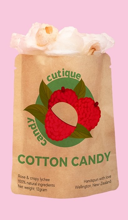 Buy rose & lychee candy floss / cotton candy / fairy floss online